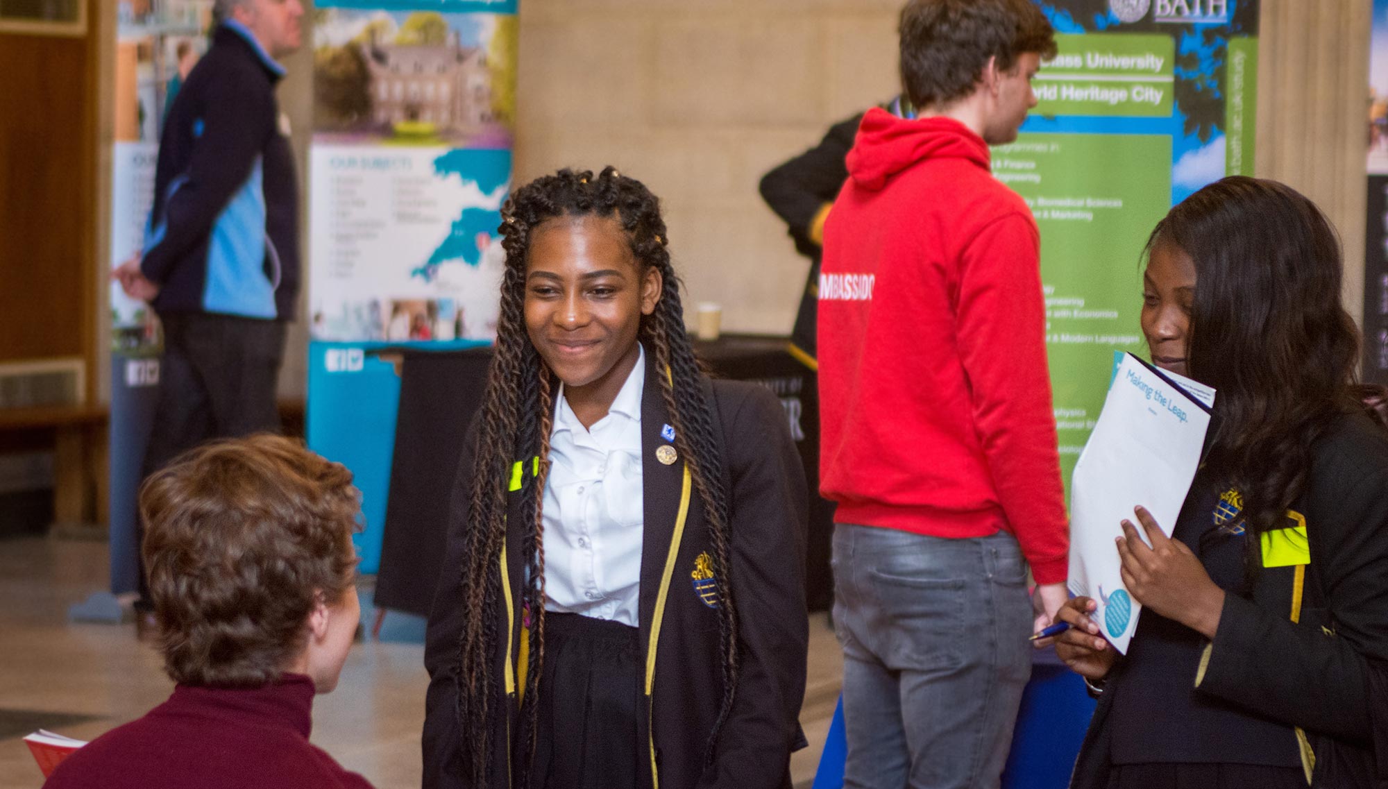 London schoolchild at university fair