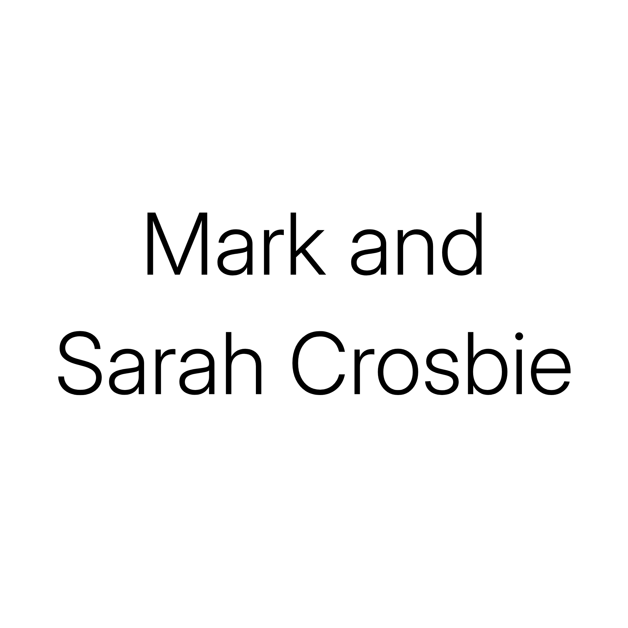 Small - Mark and Sarah Crosbie